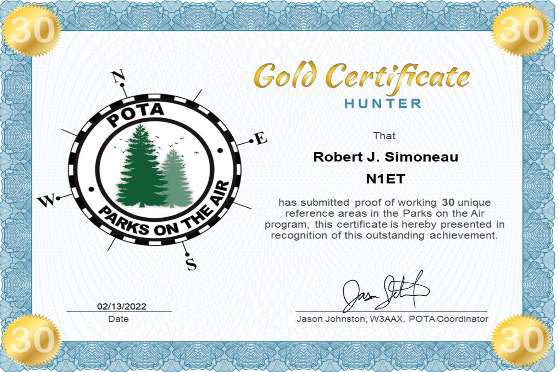 N1ET POTA Gold Hunter