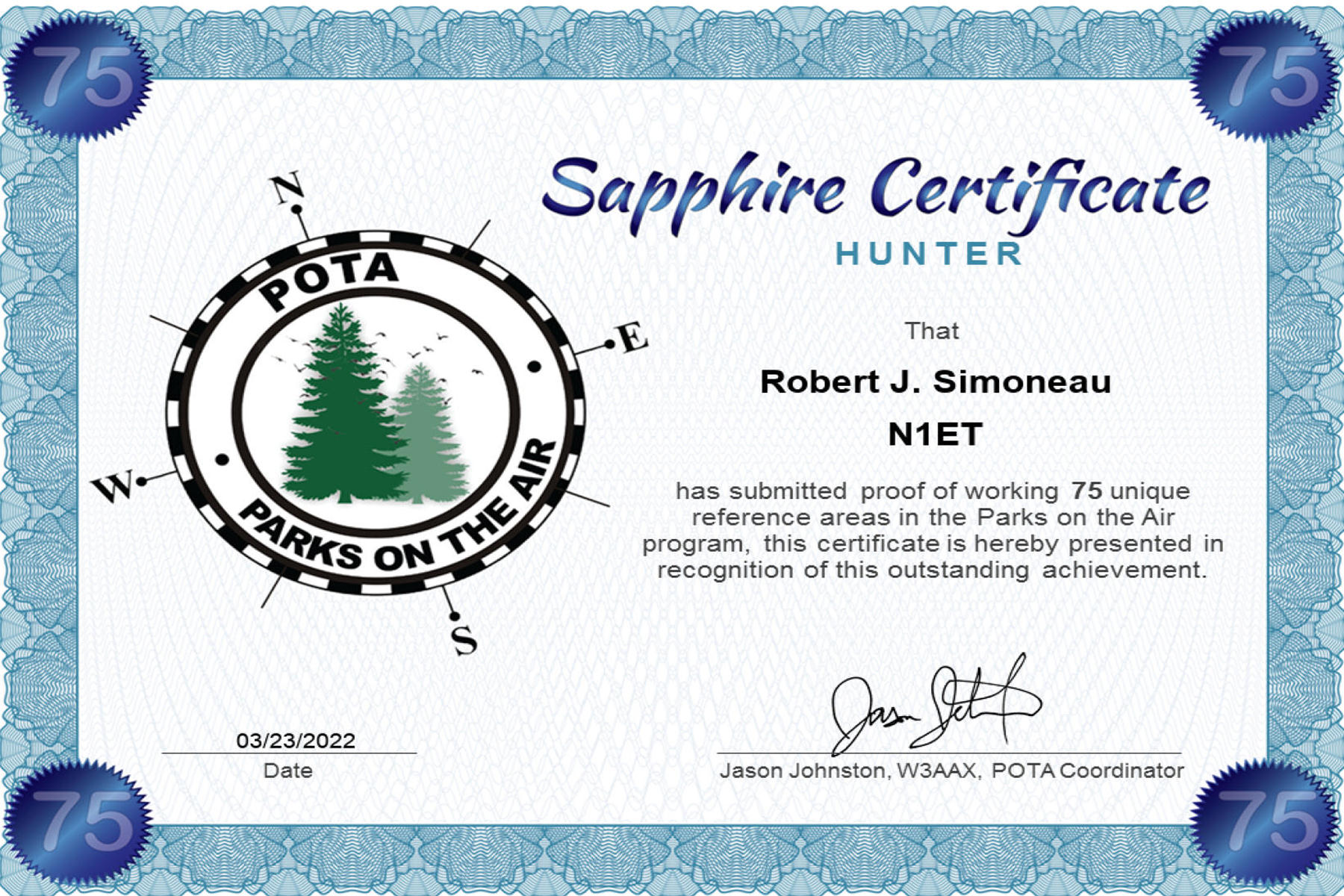 N1ET POTA Sapphire Hunter