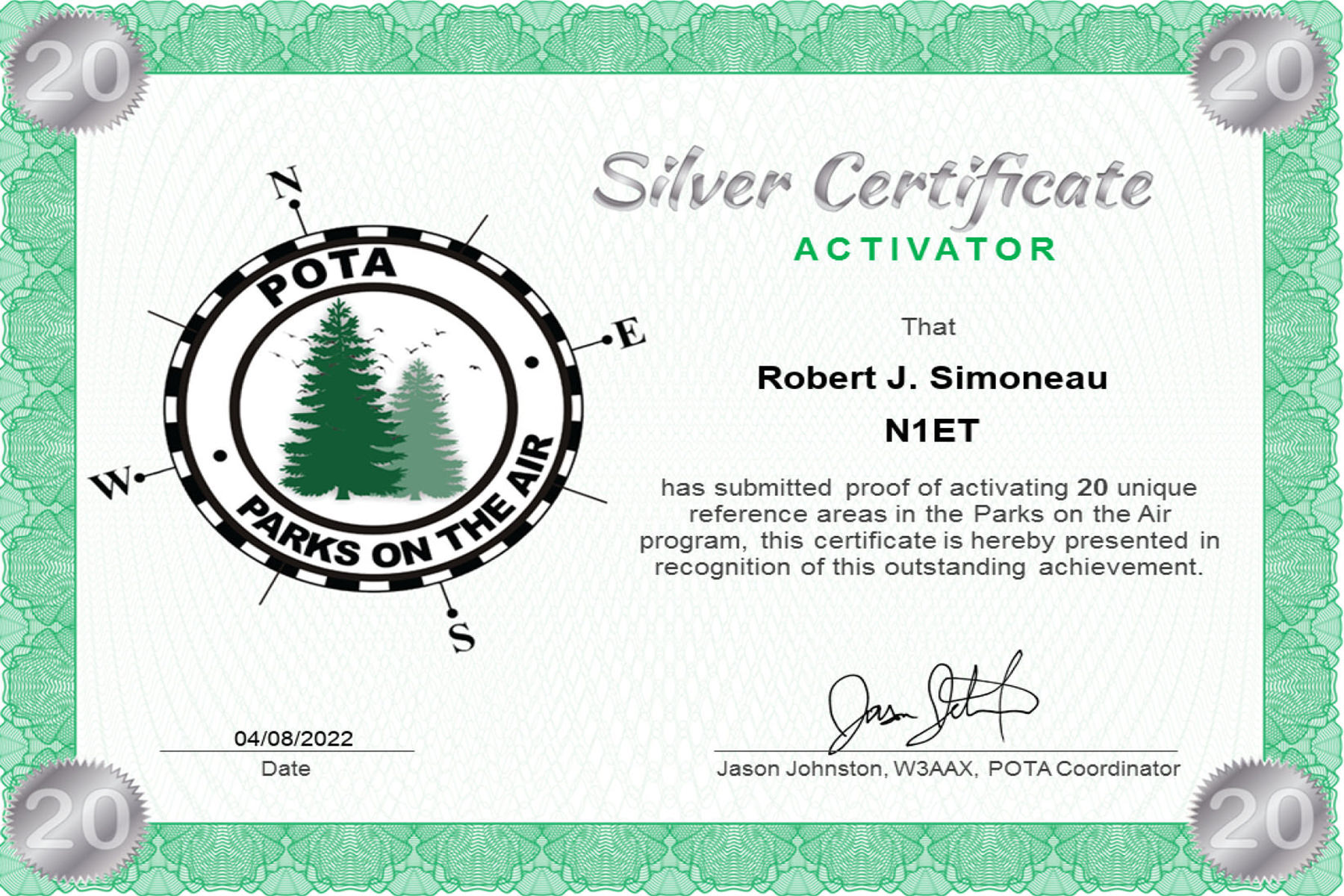 N1ET POTA Silver Activator