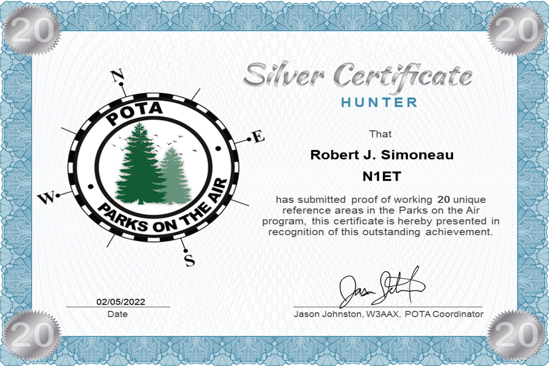 N1ET POTA Silver Hunter