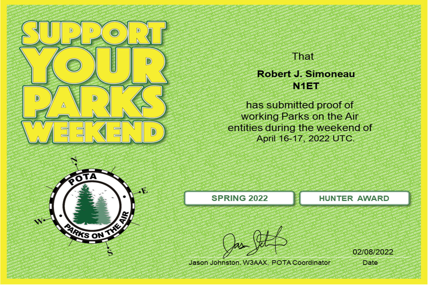 N1ET POTA Support Your Parks Hunter (1)
