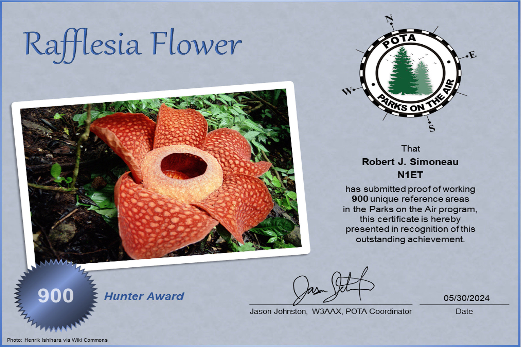 POTA  Rafflesia Flower Award