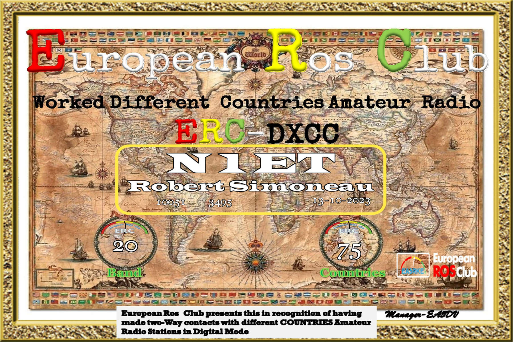 N1ET DXCC20 75 ERC