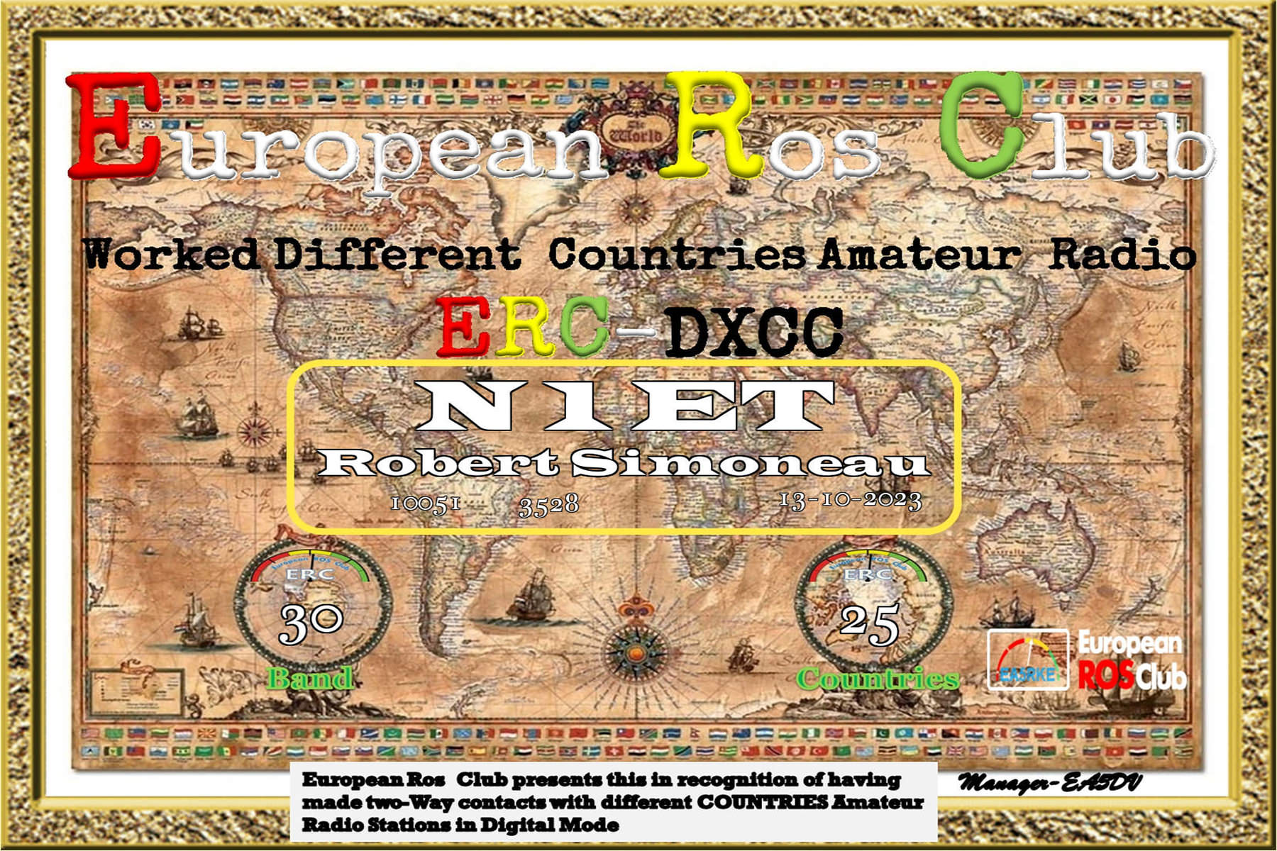 N1ET DXCC30 25 ERC