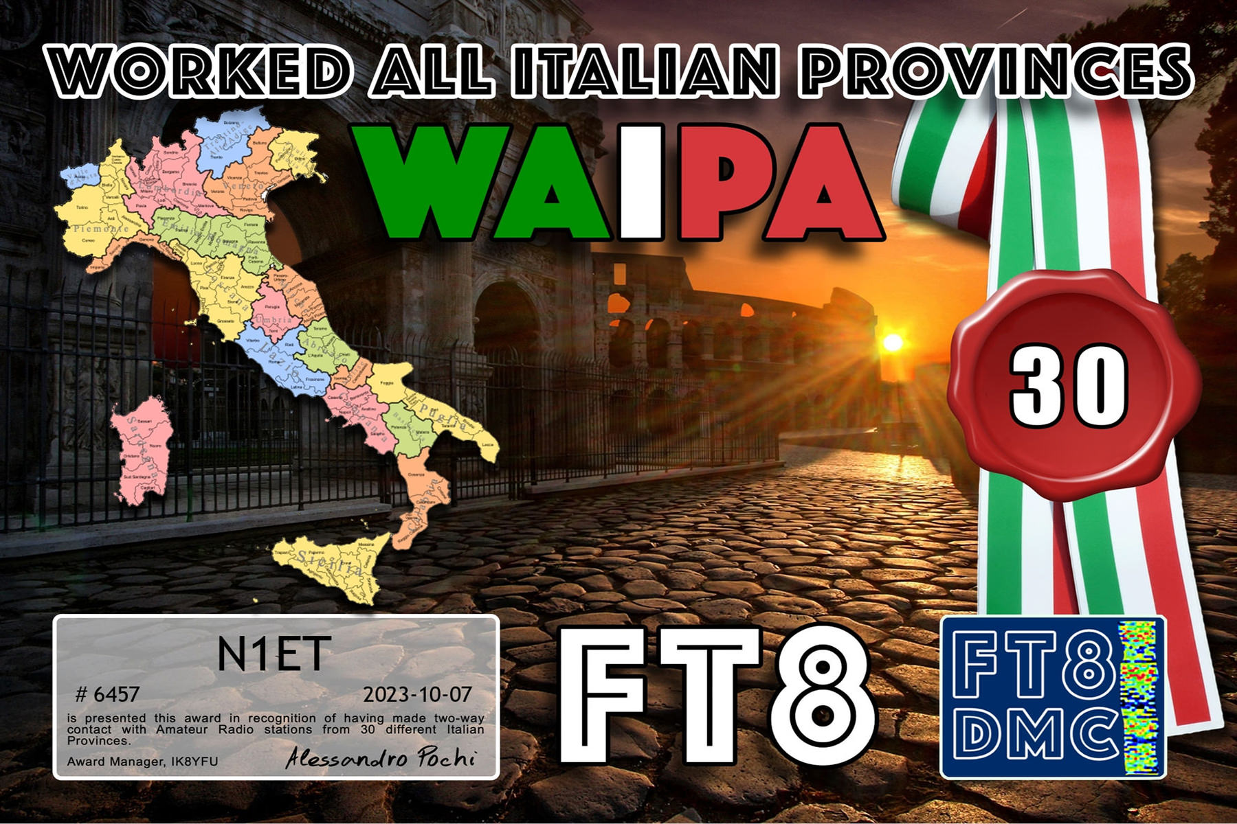 N1ET WAIPA 30 FT8DMC