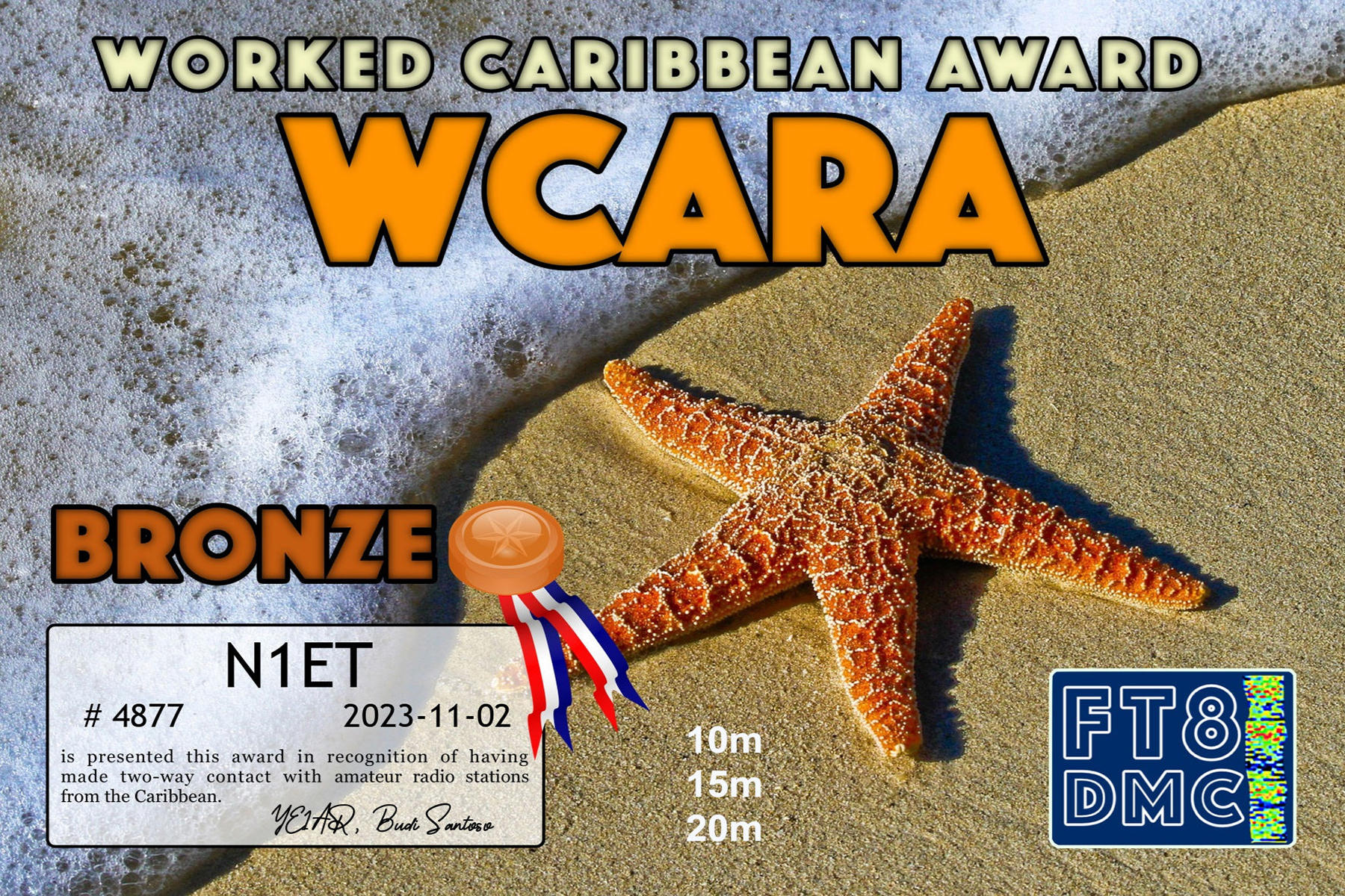 N1ET WCARA BRONZE FT8DMC