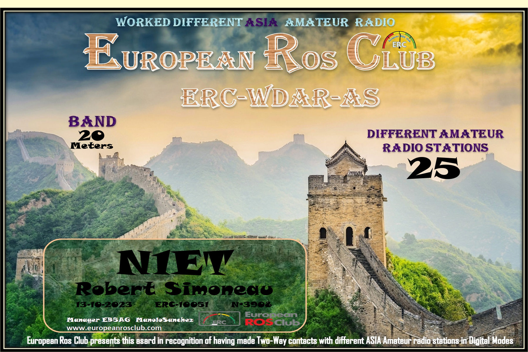 N1ET WDAS20 25 ERC